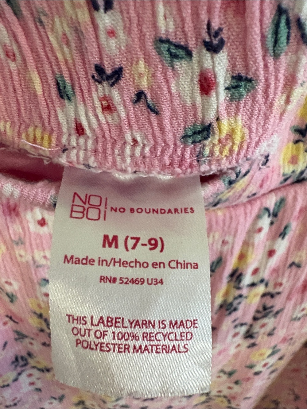 No Boundaries Pink Floral Cottagecore Asymmetrical Ruffle Skirt - Picture 2 of 3